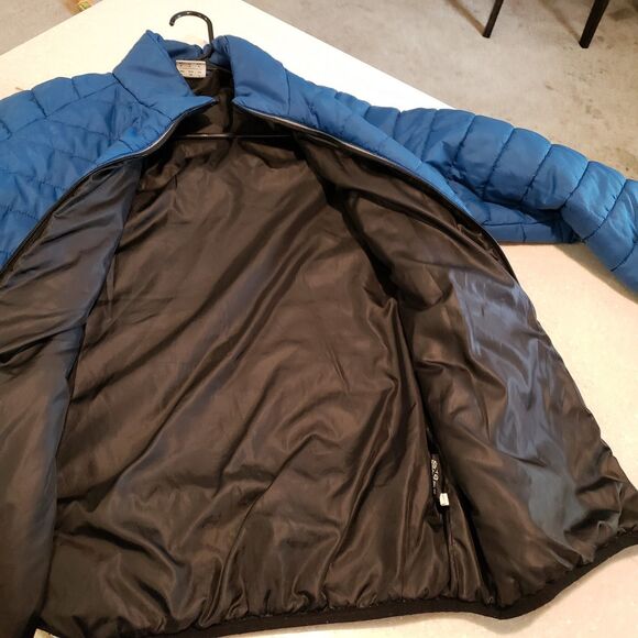 New Balance Men's Medium Blue Quilted Tech Puffer Winter Jacket - Picture 10 of 10